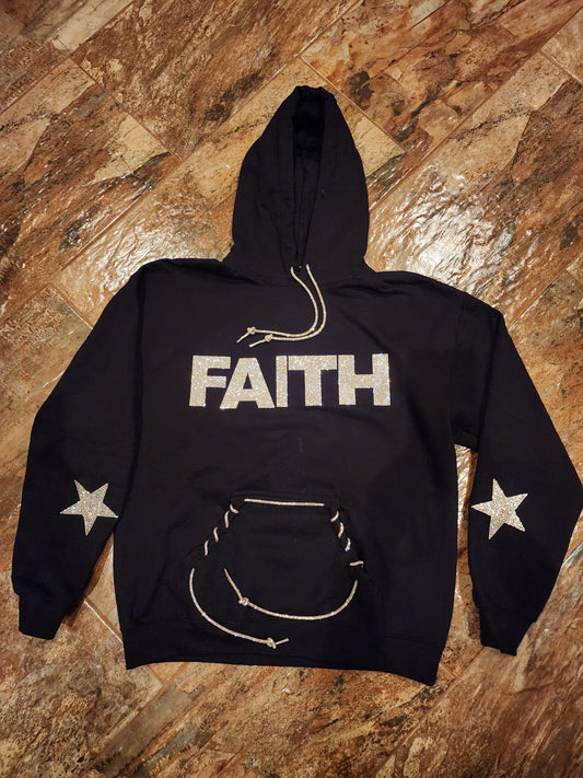"FAITH" Glam Magic Bling Hoodie
