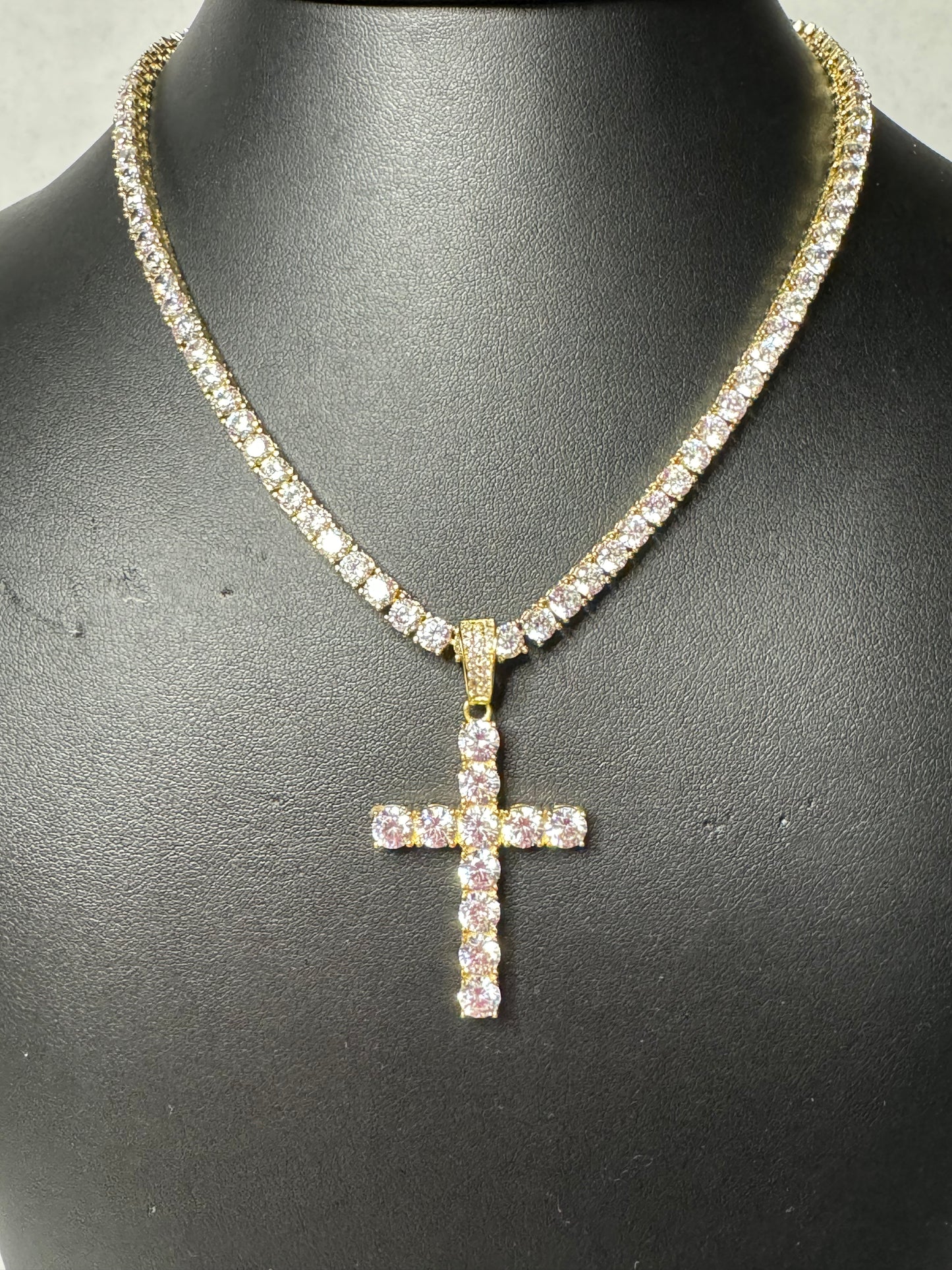 "I’m Saved" Diamond Tennis Necklace