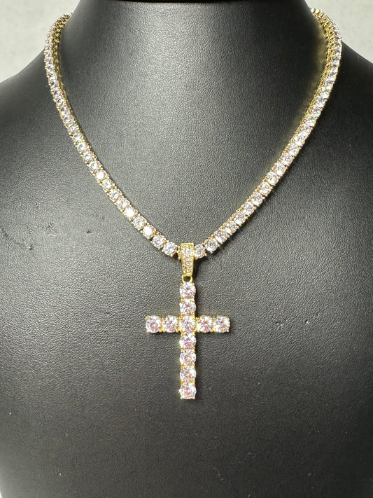 I’m Saved DiamondTennis Necklace